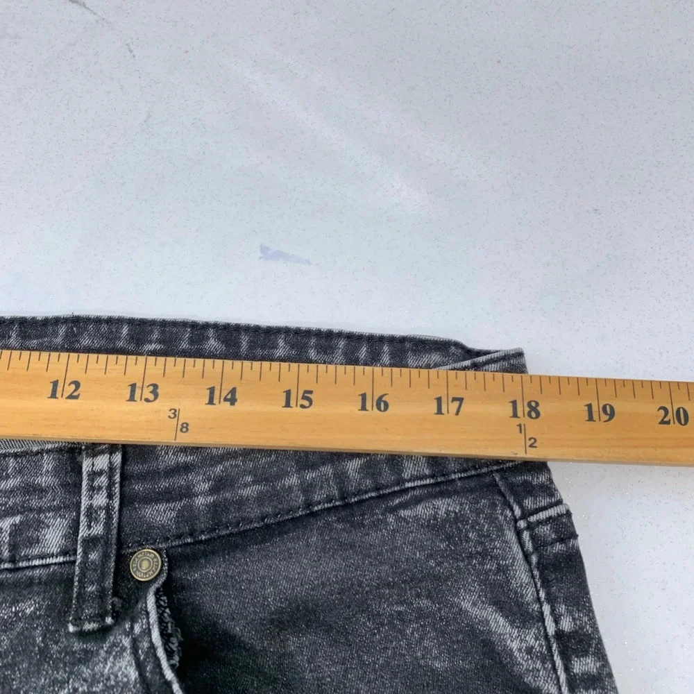 Redemption  Black Acid Wash Slim Straight Jeans Men 38/32 (fit 36x31)Grunge